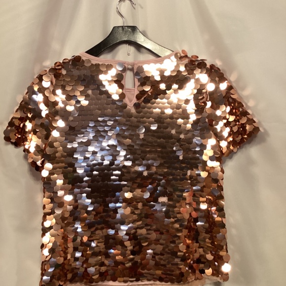 10. Eva Franco Anthropologie Sallia Sequin Tee Polyester - Picture 5 of 7